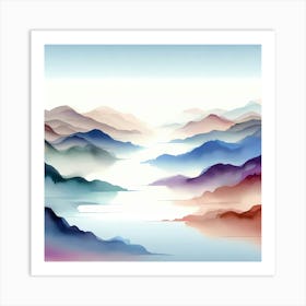 Watercolor Landscape 2 Art Print