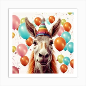 Birthday Donkey 2 Art Print