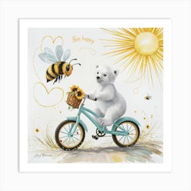 Bee Happy: Whimsy on Wheels Art Print