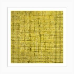 Yellow Grid 1 Art Print