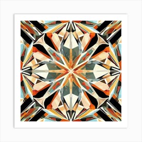 Seamless Pattern Of Abstract Kaleidoscopic Geometry. Art Print