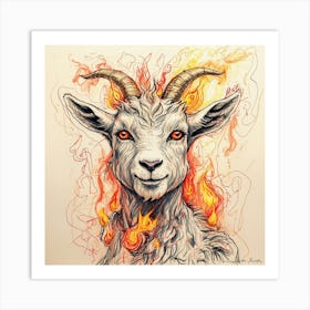 Goat Of Fire 22 Art Print