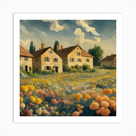 Tranquil Country Blooms Art Print