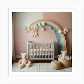 Stock Photography Create A Nursery With A Pastel Rainbow Color 3(1) Art Print