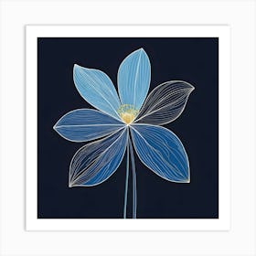 Blue Flower 3 Art Print