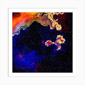100 Nebulas in Space with Stars Abstract n.075 Art Print