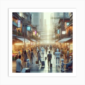 Futuristic City 9 Art Print