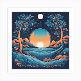 Moon In The Sky 1 Art Print