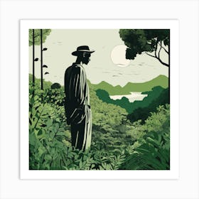 Man In The Jungle 1 Art Print