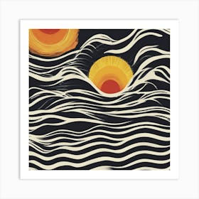 Sun Waves Art Print Art Print