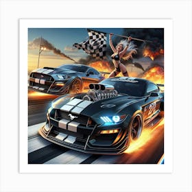 Drag Racing Art Print