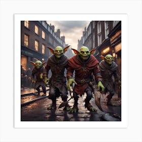 Trolls In The City Art Print