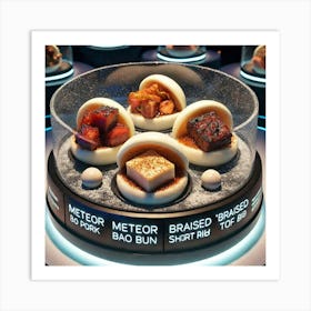 A Futuristic Dish Called Meteor Bao Buns, Featurin Art Print