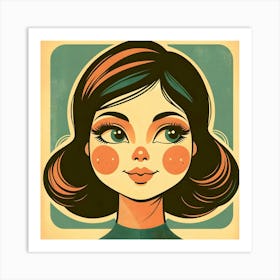 Girl With Freckles 1 Art Print