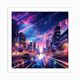 City Skyline 2 Art Print