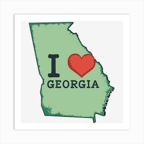 I Love Georgia Art Print