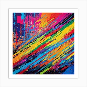 Abstract Splatter Paint Art Print