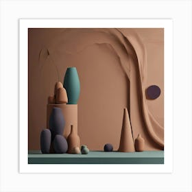 Vases On A Table 1 Art Print