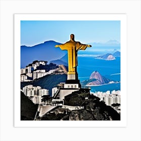Christ The Redeemer Statue In Rio 1 Art Print