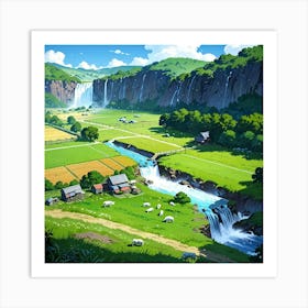 Anime Landscape Art Print