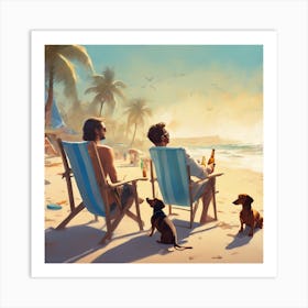 Day At The Beach Art Print