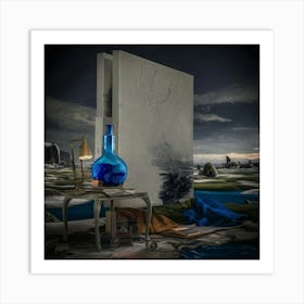 Blue Bottle Art Print