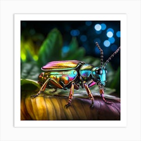 Colorful Beetle Art Print