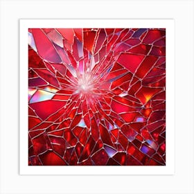 Broken Glass Background 20 Art Print