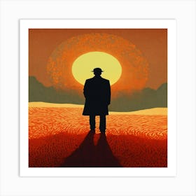 Man In The Red Coat Art Print