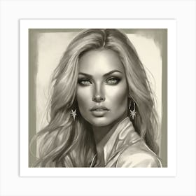 Portrait Of Bond Girl Villan 4 Art Print