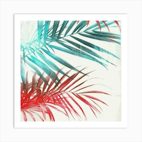 Tropical Palm Leaves Art Print