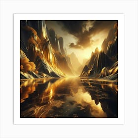 Abstract Mountain Landscape 5 Art Print