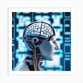 Cyborg Brain Art Print