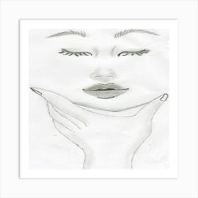 Face Drawing Art Print