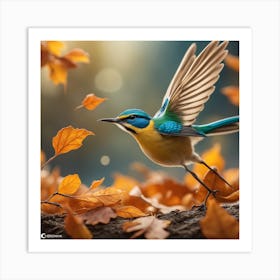 Birds Taking Off To Different Country In Autumn Miki Asai Macro Photography Close Up Hyper Detail (1) Art Print