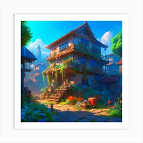 Asian Village Poster