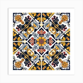 Tile Pattern Art Print