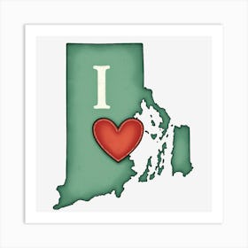 I Love Massachusetts 1 Art Print