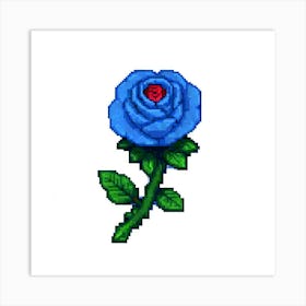 Pixel Rose 8 Art Print