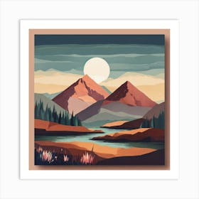 Landscape Painting 90 Art Print