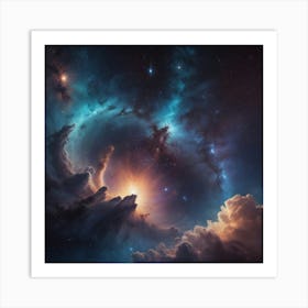 Nebula In Space Art Print