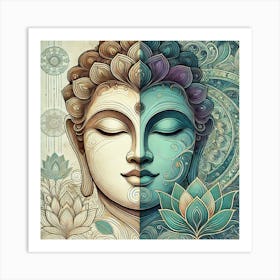 Buddha Canvas Art 5 Art Print