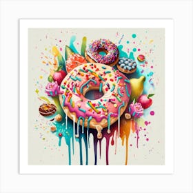 Donuts are an American-origin dessert Watercolor 7 Art Print