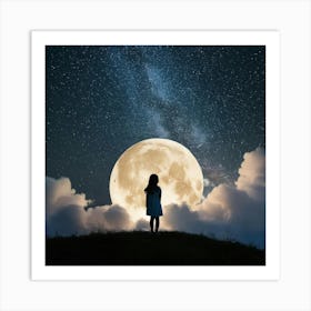 Full Moon In The Sky Art Print