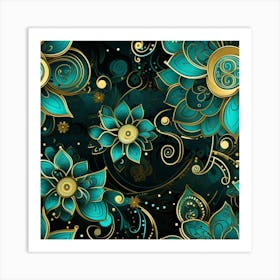 Seamless Floral Pattern Art Print