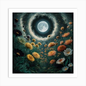 Moonlight Garden Art Print