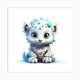 Snow Leopard Cub Art Print