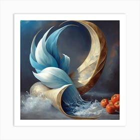 Bird In The Water Art Print