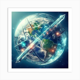 Earth In Space 17 Art Print