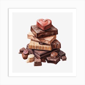 Chocolate Bars Art Print